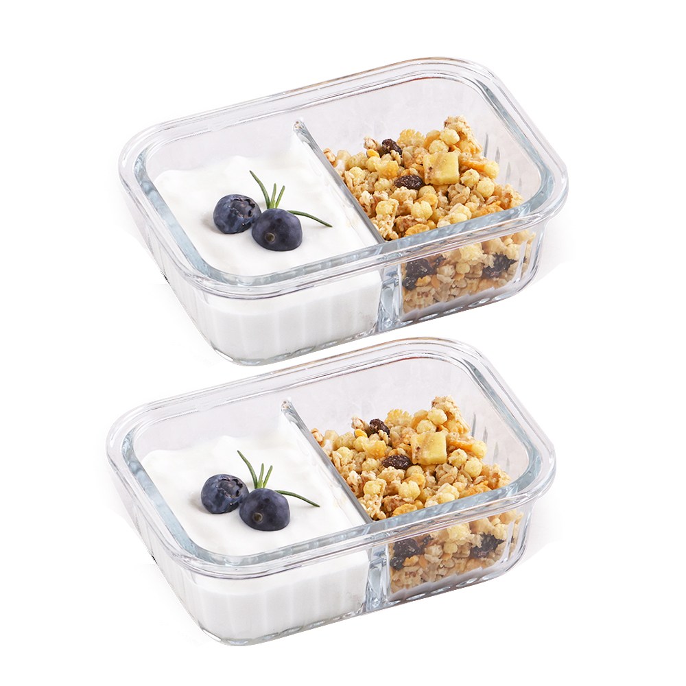 네오플램 내열유리 나눔 반찬통 세트 370ML, 1세트, 370ML 2p 12,800원