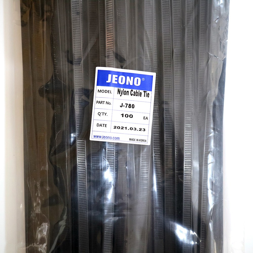 국산 전오 케이블타이 선정리 370MM J-370 전선정리 다양한 색상 적색 청색 녹색 황색 백색 흑색, 흑색, 1개 40,600원
