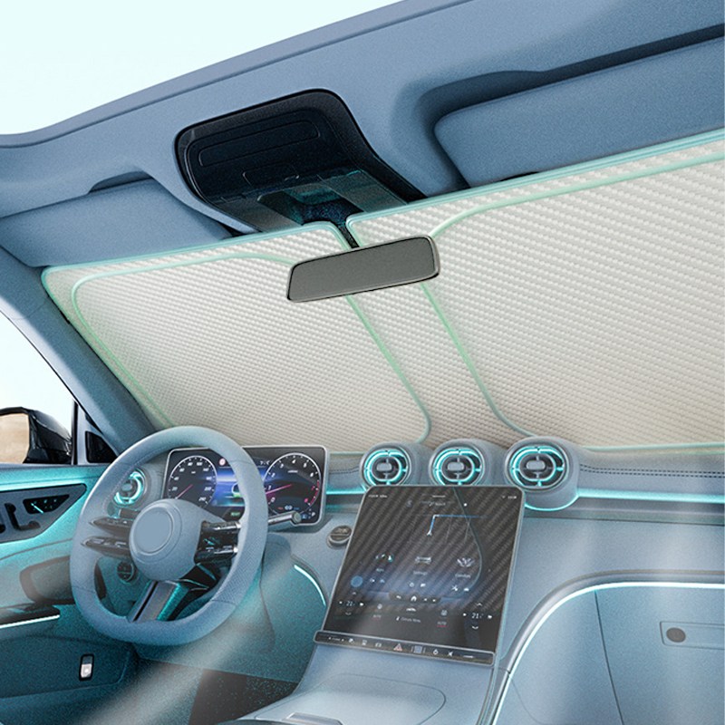 SEAMETAL 고급형 차량용 앞유리 원터치 햇빛가리개 양면 아이스 젤 자동차 선쉐이드, 1개, 초록색 18,900원