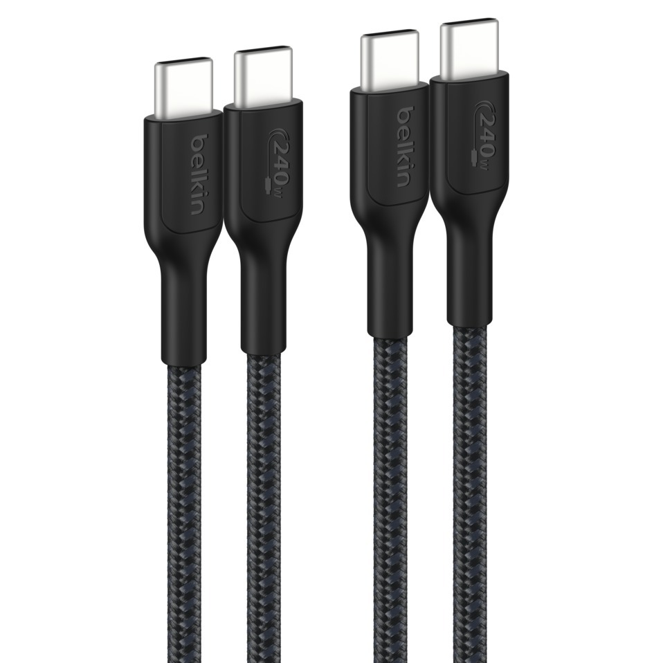 벨킨 C타입-C타입 240W 브레이디드 고속 충전 케이블 CAB025fq1MBK2PK, 블랙, 2개, 1m 22,900원