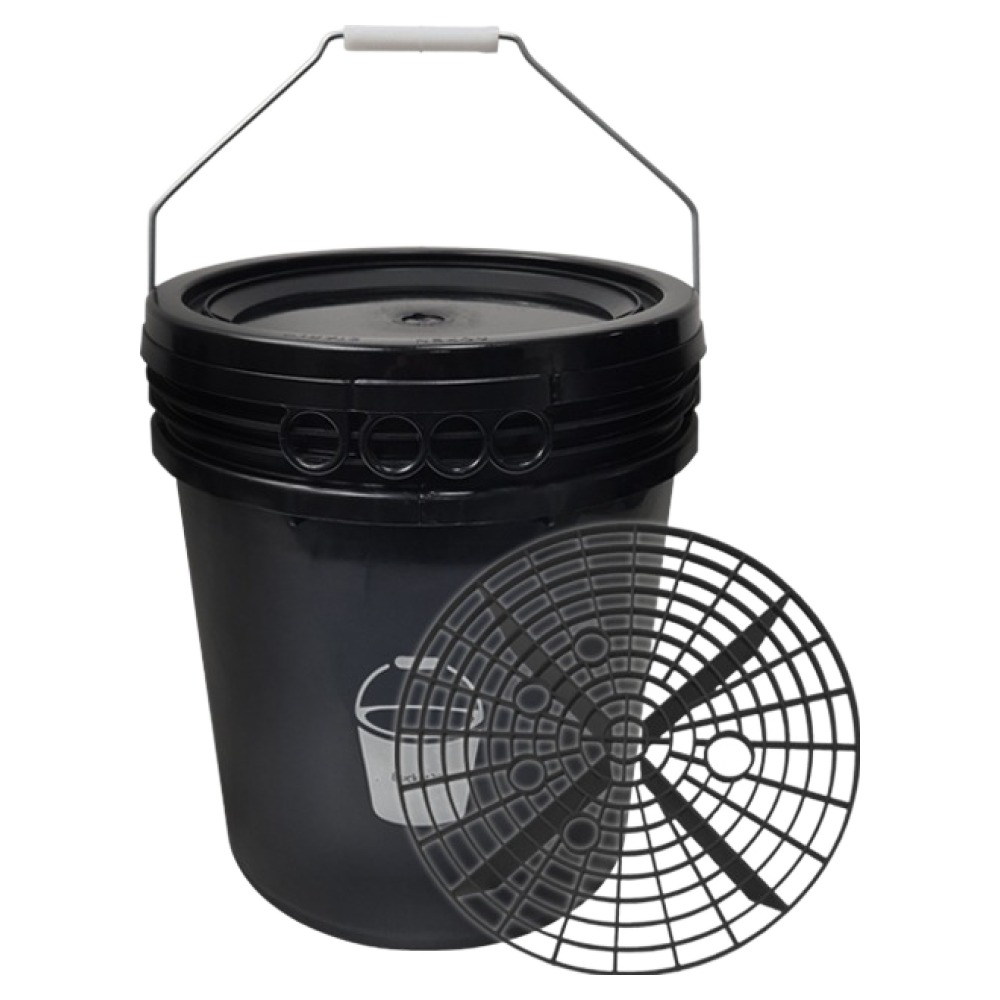 월드크린 버킷28 세차 버킷 + 그릿가드 + 뚜껑 세트, 블랙(세차버킷), 블랙(그릿가드), 블랙(뚜껑), 18L 15,300원