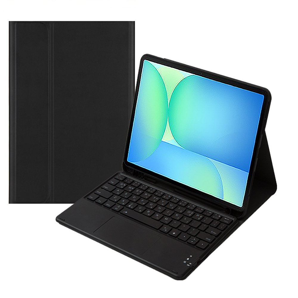 갤럭시탭 S10fe 탭S9fe S9 무선 LED 터치패드 키보드 북커버 케이스 S펜 수납, 검정, 1개 53,640원