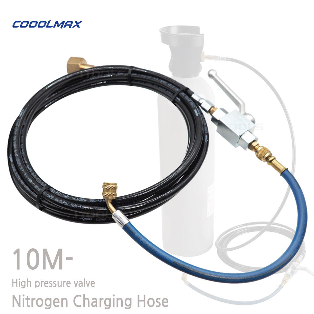 질소 차징 챠징 충전 호스 고압 밸브세트 고급형 10m / 압력체크 질소호스 82,000원