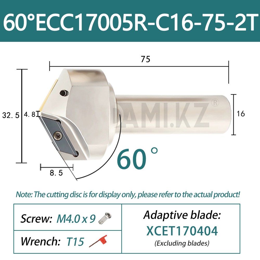 XCET 카바이드 인서트용 CNC 밀링 ECC17005R 에지 로드 롱 60 30 45 거치대 커터 ECC31005R 도 모따기 46,800원