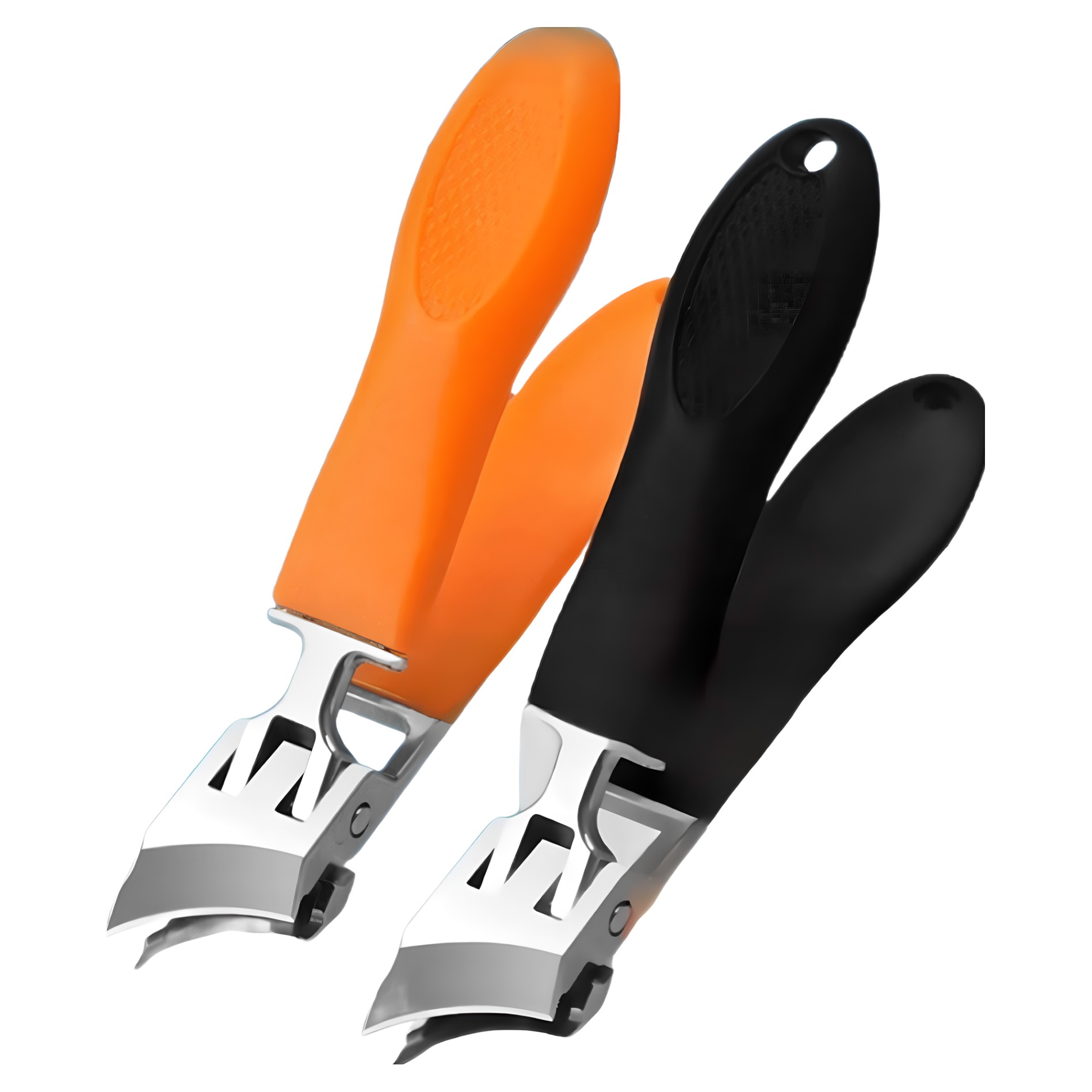[독일 기술]1/1+1빅 사선형 비산 방지 손톱깎이 깔끔하게 잘리는 두꺼운 손톱 깎이 세트, 1개, 블랙+ 오렌지 11,800원