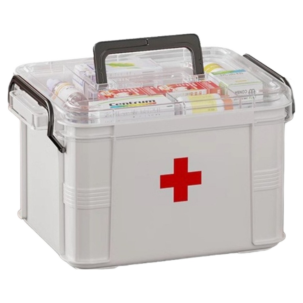 거친언니 투명 구급상자 가정약품 보관함 화이트, 1개 12,000원
