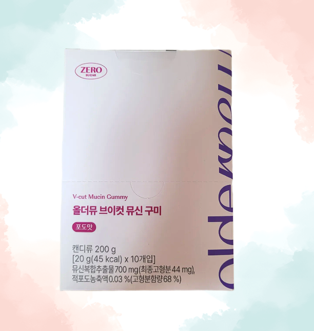 [본사공식몰] 올더뮤 V컷 뮤신 구미 1box 10봉 포도맛 12,700원