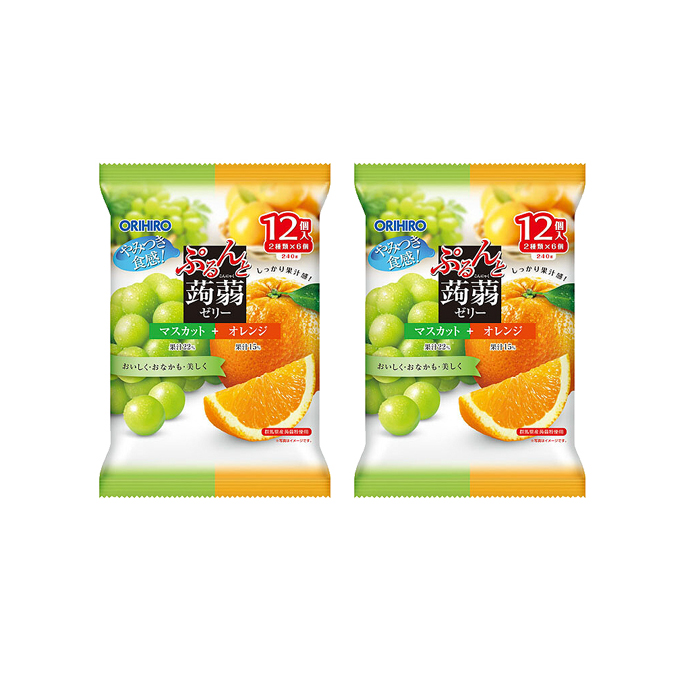 곤약젤리 샤인머스켓/오렌지 2가지 혼합맛 일본 오리히로 20g X 12개입 X 4봉지, 2개, 240g 15,840원