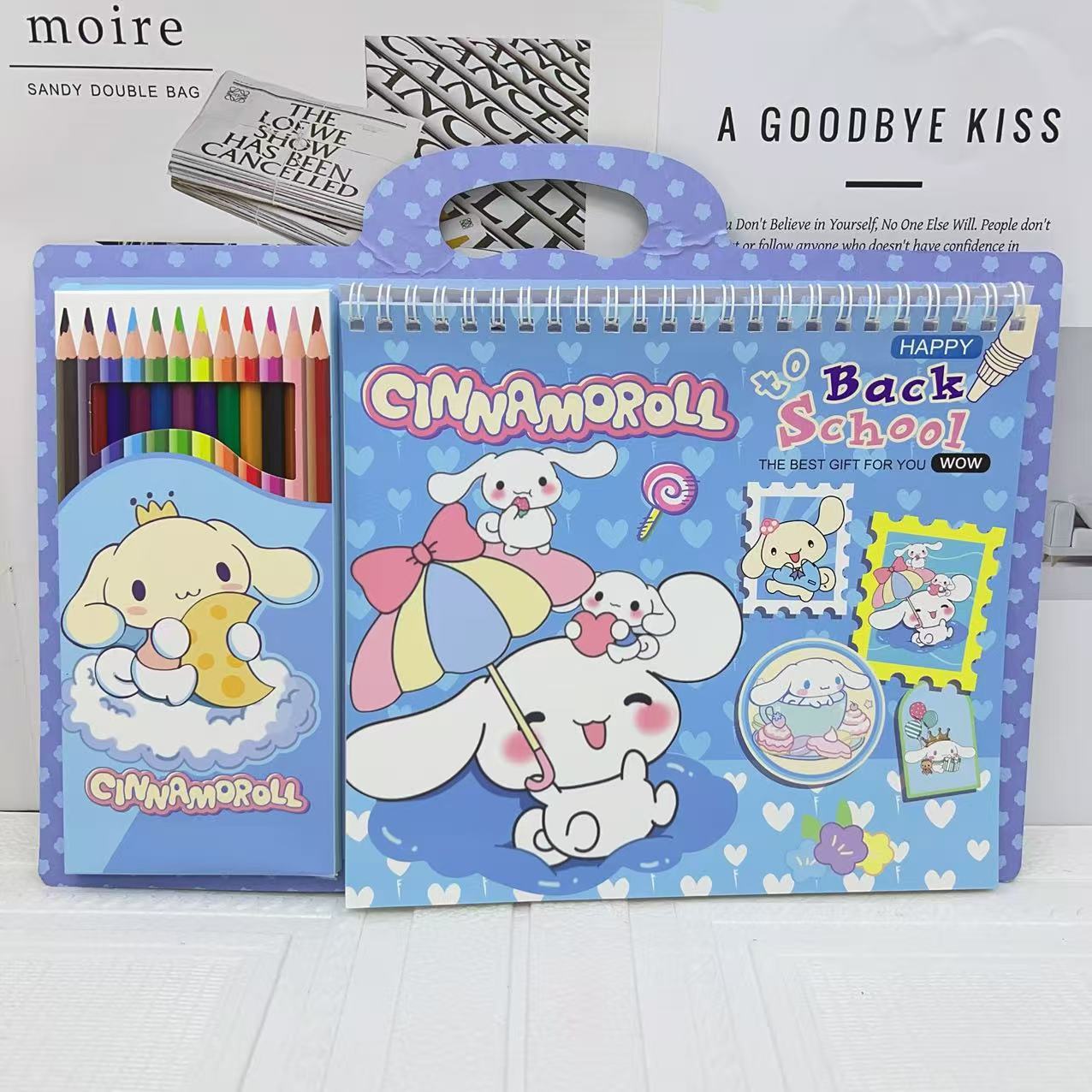 산리오 드로잉북+색연필12색 문구세트, 1세트, 시나모롤 11,800원