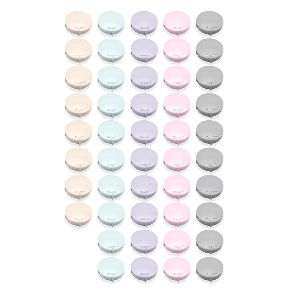 마그피아 파스텔 원형 자석홀더 소 48p 세트, 회색 + 노랑 + 민트 + 핑크 + 보라, 1개 20,130원