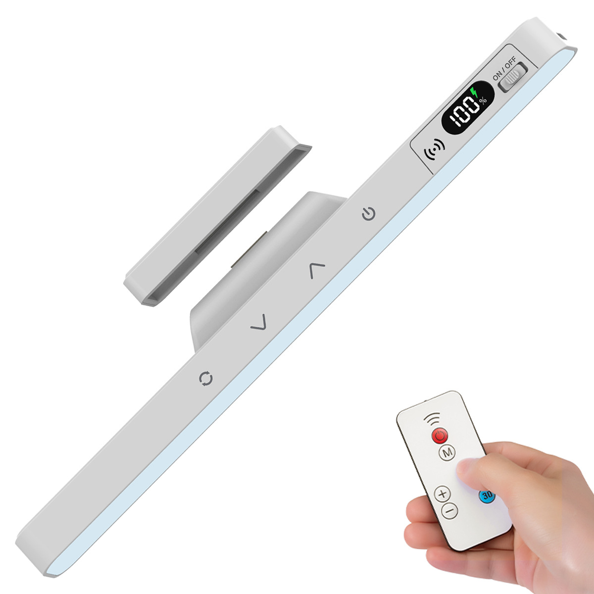 Danni 다용도 수치형 디스플레이 밝기조절 무선 자석 LED 무드등/독서등, 화이트 23,800원