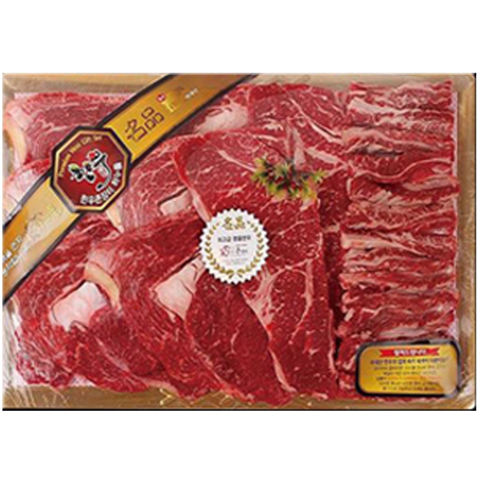 한우 추천구이 3종구이세트 -등심 800g /특수부위200g/ 갈비살/살치살/제비추리/업진살/부채살, 1세트 91,470원