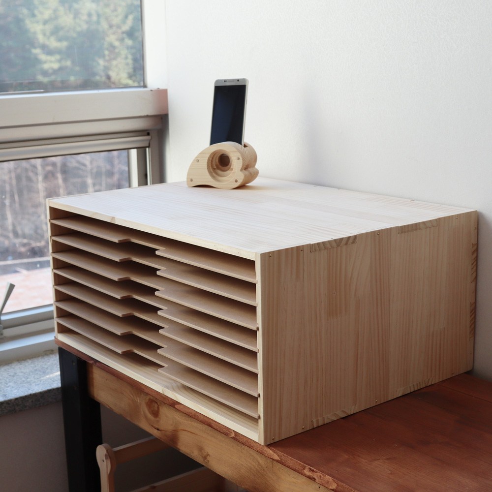 미가데코 diy 8단 서류함 a2용지 종이보관함 만들기 반제품 도면함 85,010원