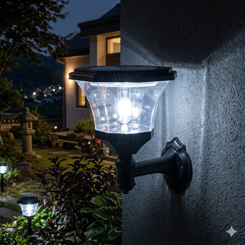 다경이즈 태양광 정원등 led 야외등 태양열 조명 팔각등, 벽걸이형(흰색LED) 30,200원