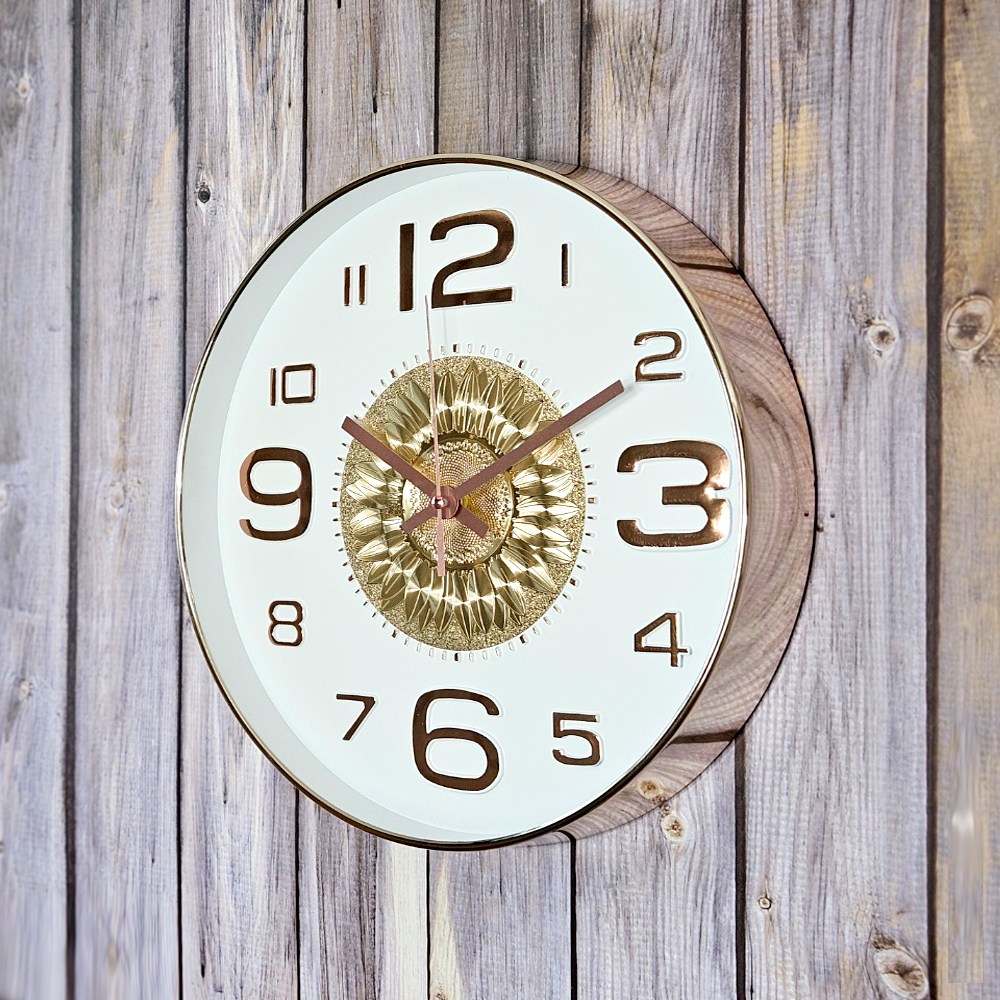 Golden 해바라기 무소음 벽시계 행운시계 풍수시계 16,850원