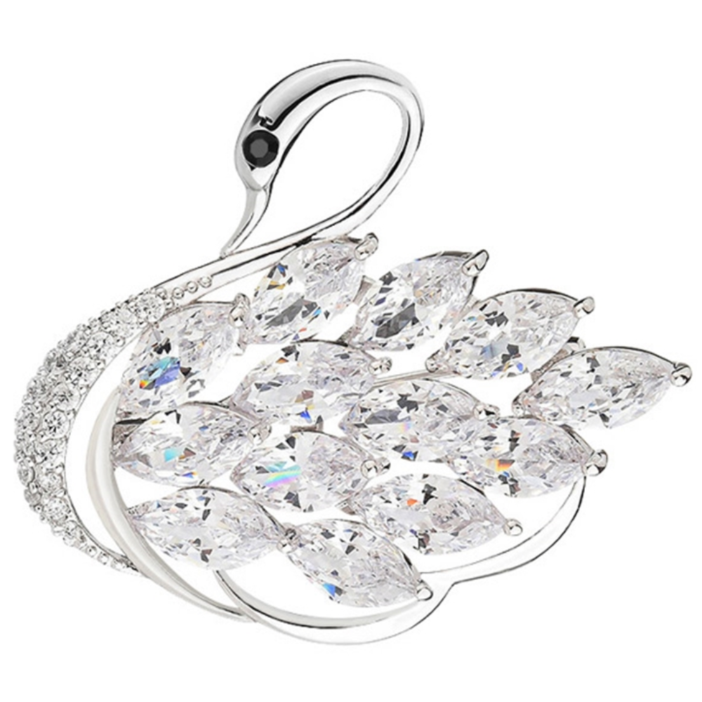 에르모사제이 B010 로맨틱 크리스탈 스완 백조 정장 브로치 21,900원