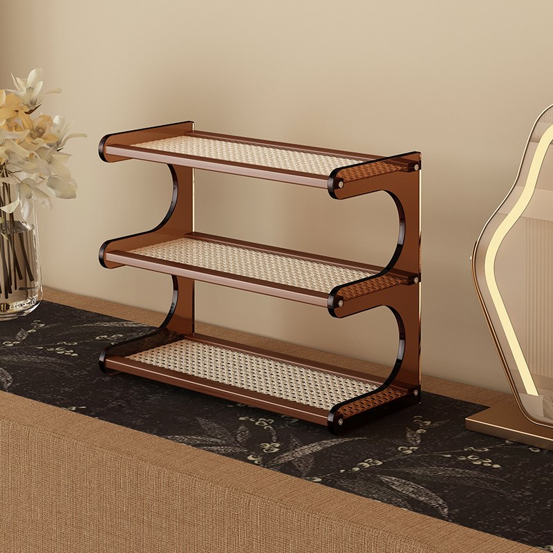 CUBBYCASE 데스크탑 수납 선반 배수 컵걸이 럭셔리 다층 정리대 사무실 책상 주방 식탁 수납 미니 정리 선반, 3단, 티색 26,800원