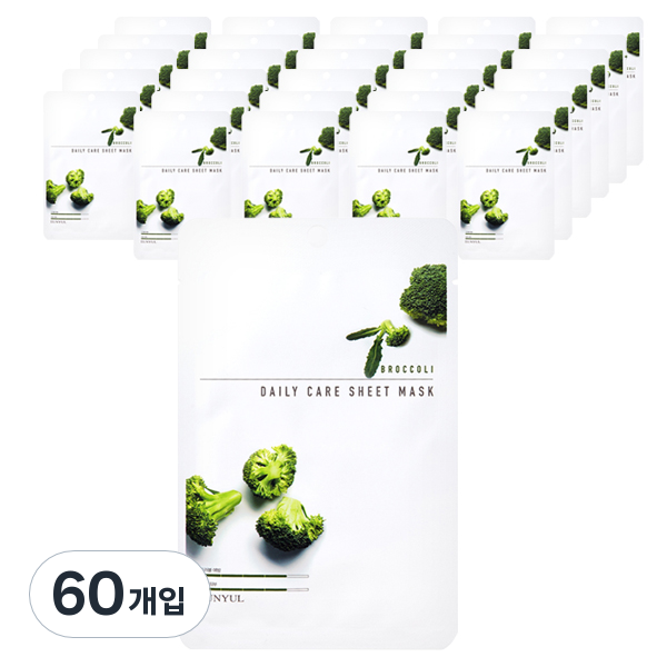 은율 브로콜리 데일리 케어 시트 마스크, 1개입, 60개 23,400원