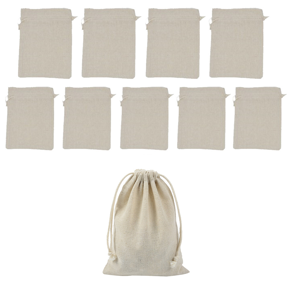 린넨 파우치 무지 린넨 조리개 복조리 파우치 10매입 4,400원