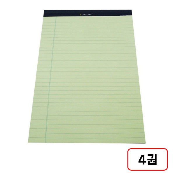옥스포드)리갈패드(B5), 4권, 연두 50매(DN1002551) 19,170원