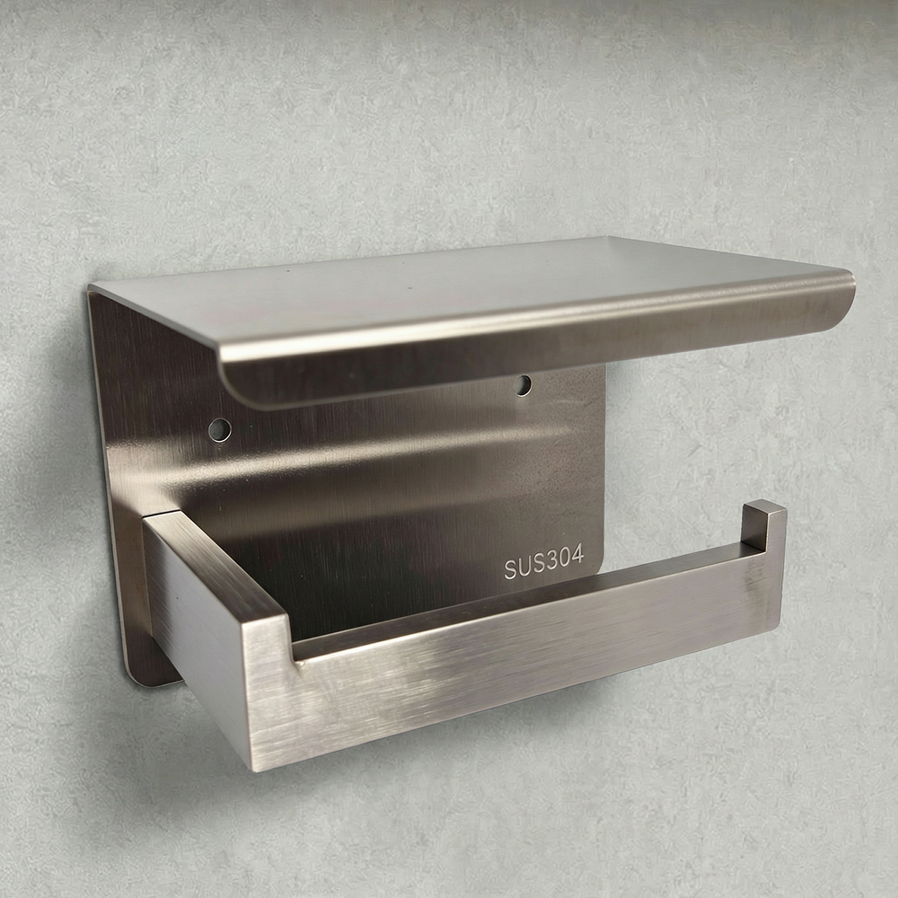 무지스 무광 스텐 304 모던 사각 휴지걸이, 무광실버, 1개 18,900원