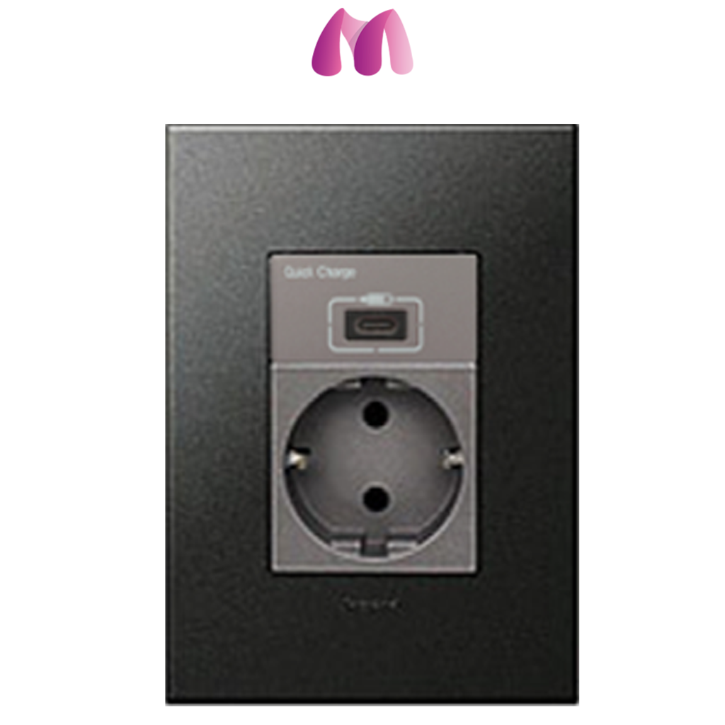 머슬전기 르그랑 아테오 국내용  USB-C 1구 콘센트 그라파이트 120,000원