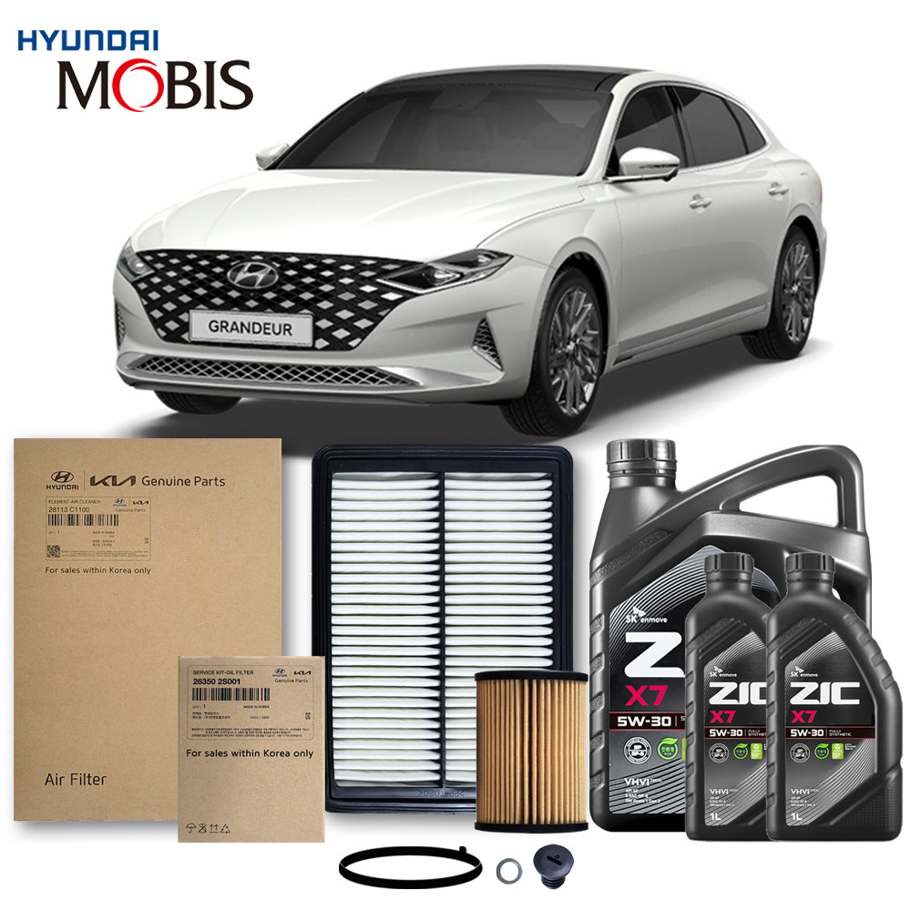 더뉴 그랜저 IG (19-22년식) 2.5 가솔린 순정필터+지크오일 5W30 3종, 1개 89,430원