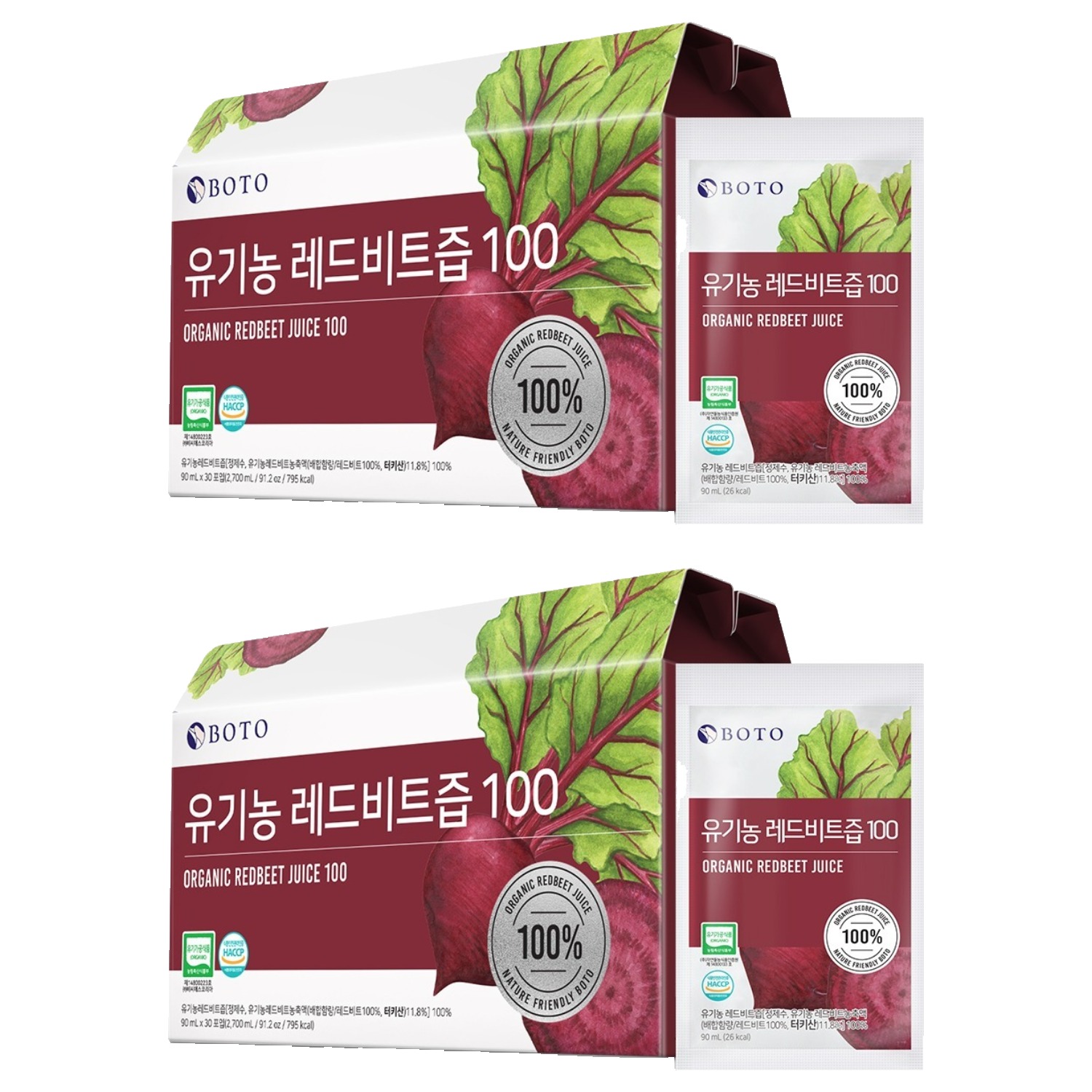 보뚜 레드비트즙 100, 90ml, 60개 28,300원