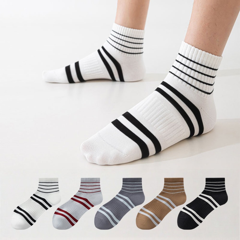 MJLP 남성 순색 봄여름 양말 중목 양말 장목 양말 중목 양말 운동 양말 압박 흰양말 면 양말 5족 세트 19,990원