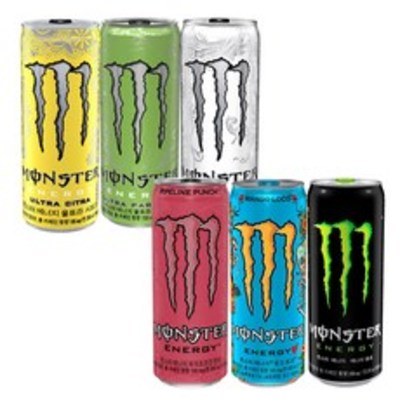 몬스터 에너지 혼합 6가지맛 355mlx24캔 그린4캔+울트라4캔+시트라4캔+파라다이스4캔+파이프라인4캔+망고로코4캔 40,740원