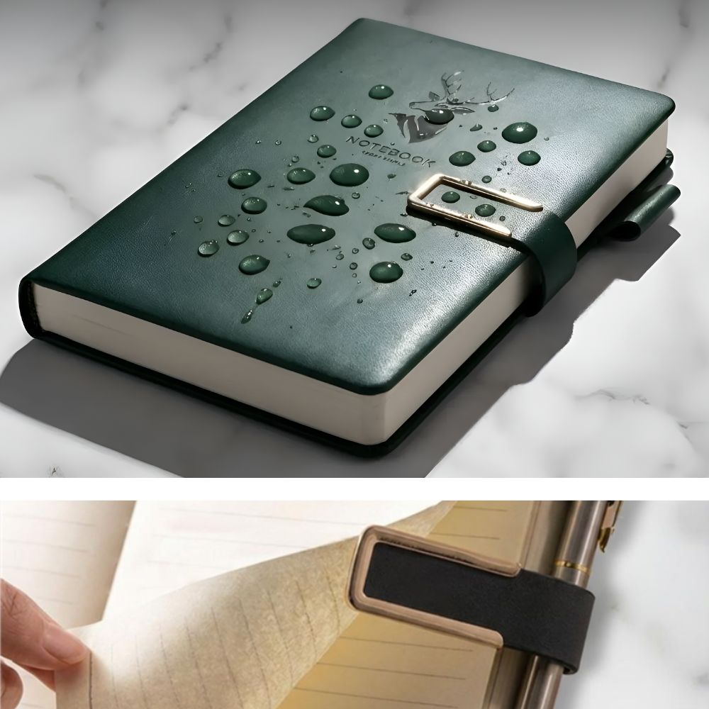 오르지 방수 가죽 다이어리 필사노트, 1개, 딥 그린 9,800원