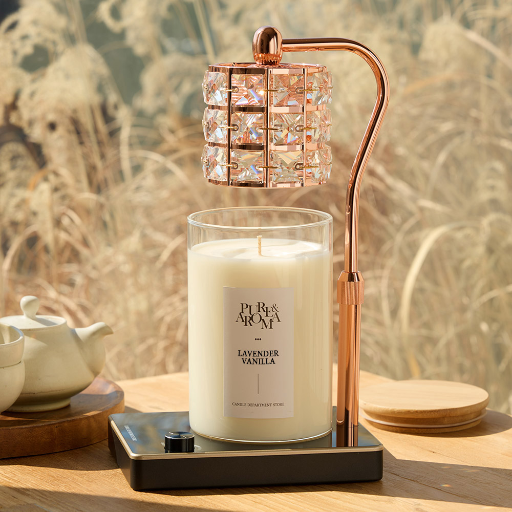 캔들백화점 크리스탈 루시드 높이조절 캔들워머+ 대용량 소이캔들 1000g 캔들 세트 58,500원