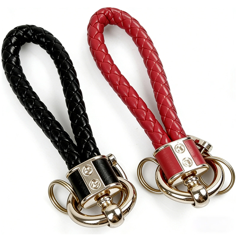 LUODONG 꼬임 편직로프 키링 스트랩 차량용 자동차 열쇠고리 (남녀공용), 블랙,붉은색, 2개 8,900원