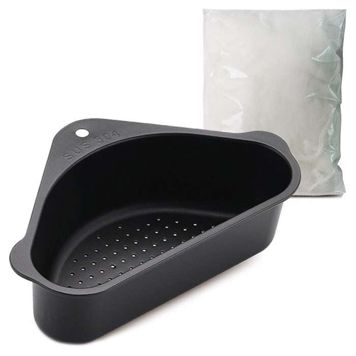 마켓플랜 스텐304 음식물 정리바스켓 모서리형 + 거름망 100p 12,900원