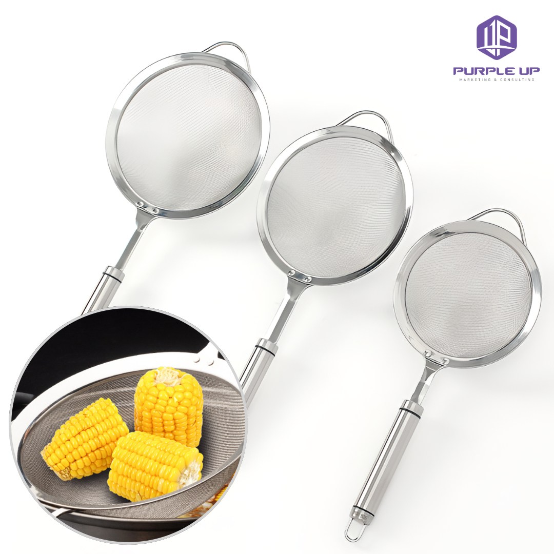 퍼플업 된장망 스텐건지개 면건지기 업소용 뜰채 면채 3종 세트 16/14.5/12.5cm 30,300원