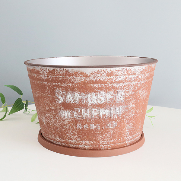 모리앤 틴러스트 플랫 원형 플라스틱 화분 271, 브라운 15,900원