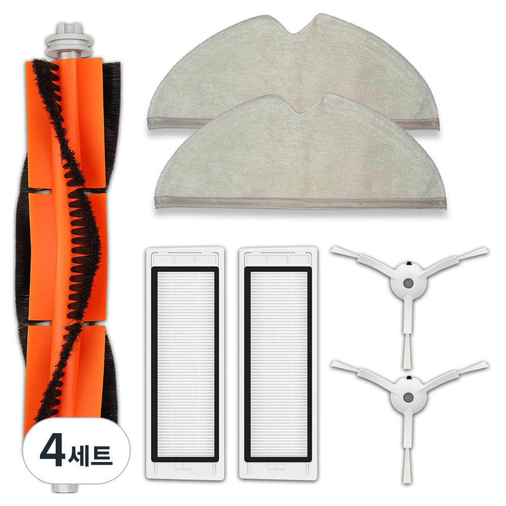 멋진공간 샤오미 호환 물걸레 2EA 사이드 브러쉬 2p + 필터 2p + 메인 브러쉬 세트, 4세트, 단일상품 42,960원