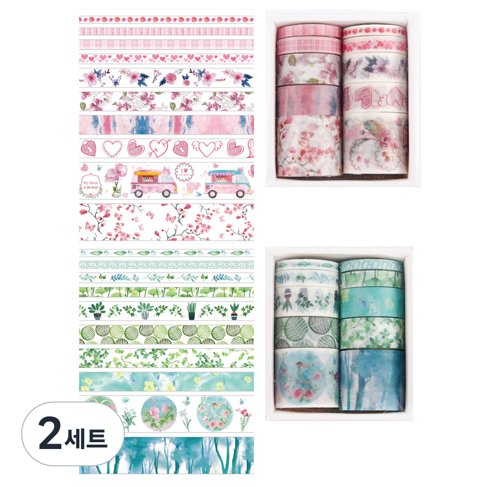 올리브파티 빈티지 감성 디자인 마스킹테이프 I 10종 + J 10종 세트 14,070원