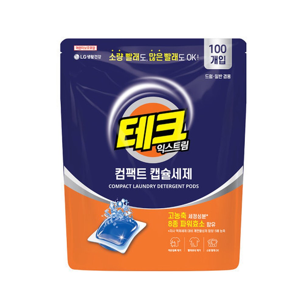(캡슐세제)테크 익스트림 컴팩트 캡슐세제 1챔버 100입 23,240원