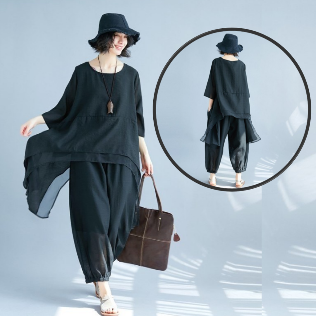 팍스홈 스타일리쉬 빅사이즈 생활 개량 한복 스타일 투피스 세트 49,400원