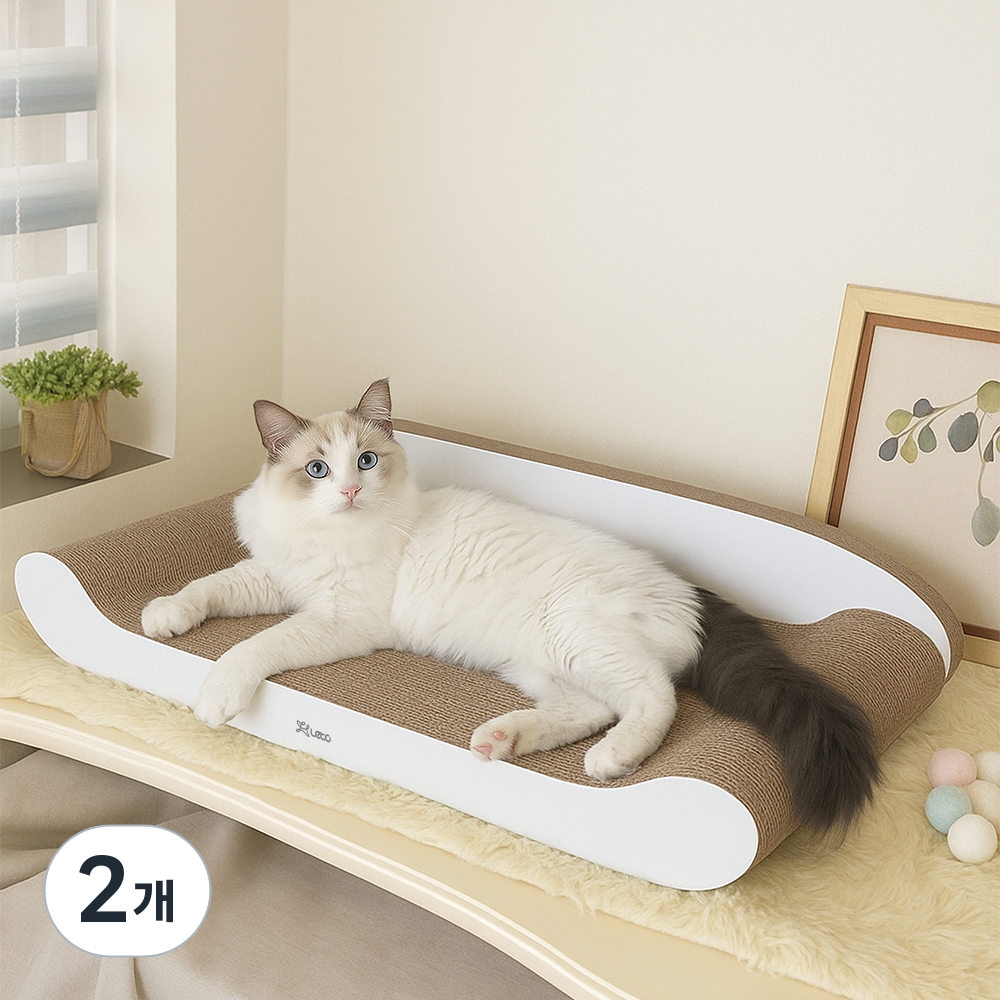 레토 고양이 소파 스크래쳐 LCH-ST07, 화이트, 2개 35,600원
