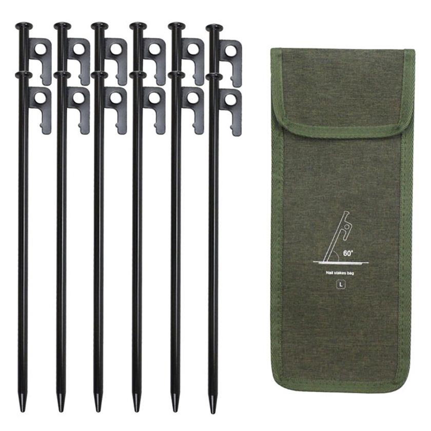 하이퍼플래닛 캠핑 단조팩 30cm x 12p + 콤팩트 하드 파우치 세트 14,800원