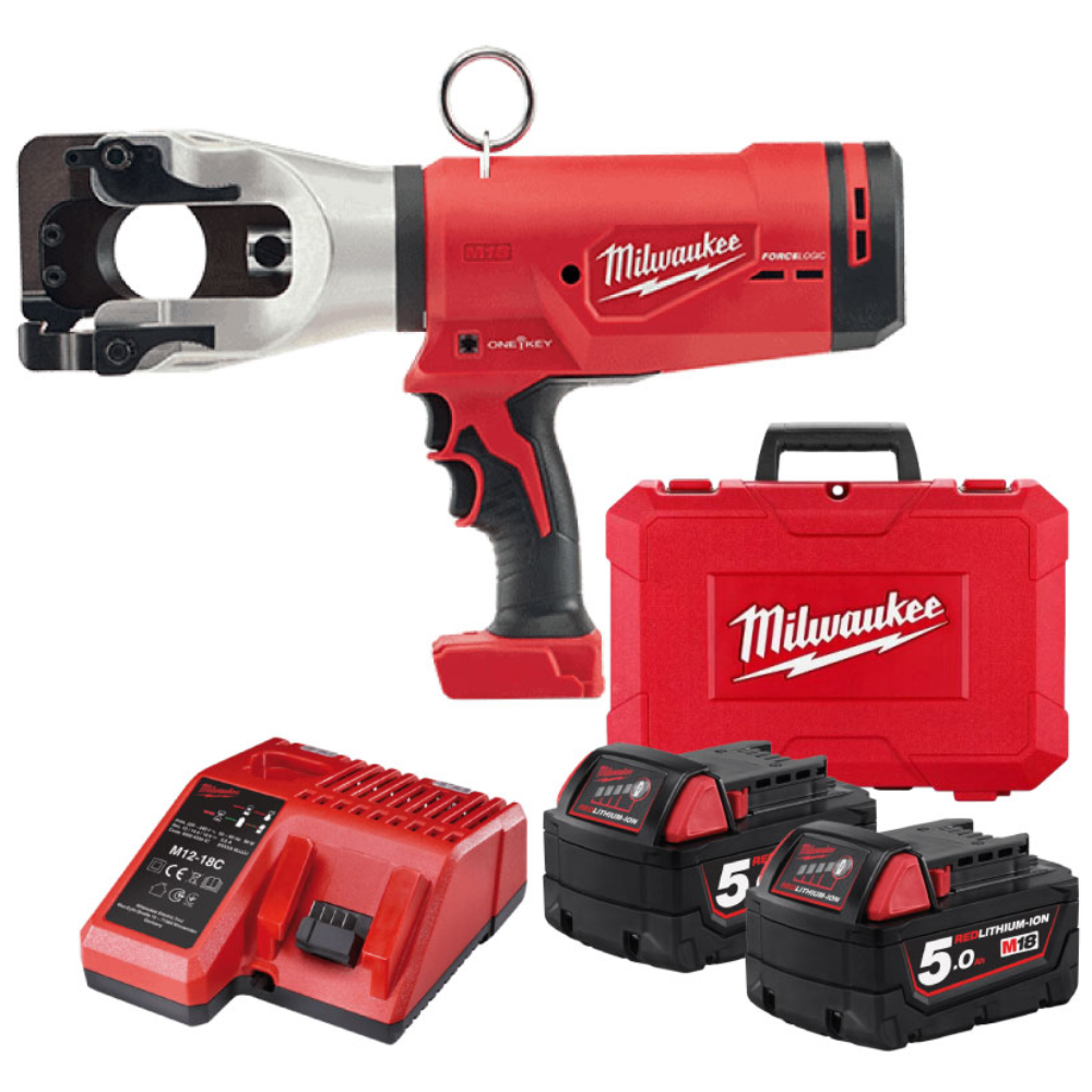 밀워키 M18 HCC45-502C 유압 오버헤드 케이블컷터 9톤 18V 5.0Ah 배터리2개, 1개 2,860,800원