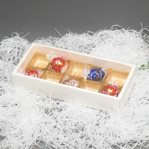 초콜릿박스(투명슬리브, 화이트, 10구, 내피포함) - 10개 13,200원