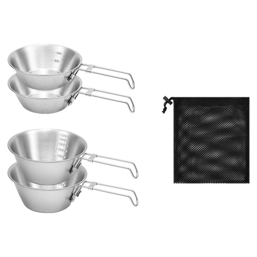 모노하임 304 스테인레스 스틸 캠핑 식기 4p + 보관 파우치 세트 31,030원