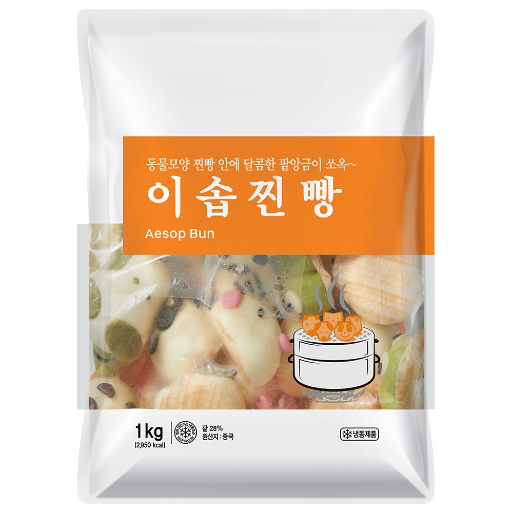 세미원푸드 귀여운 동물캐릭터 이솝찐빵 1kg(40개)ㅇ찐빵 캐릭터빵 27,840원