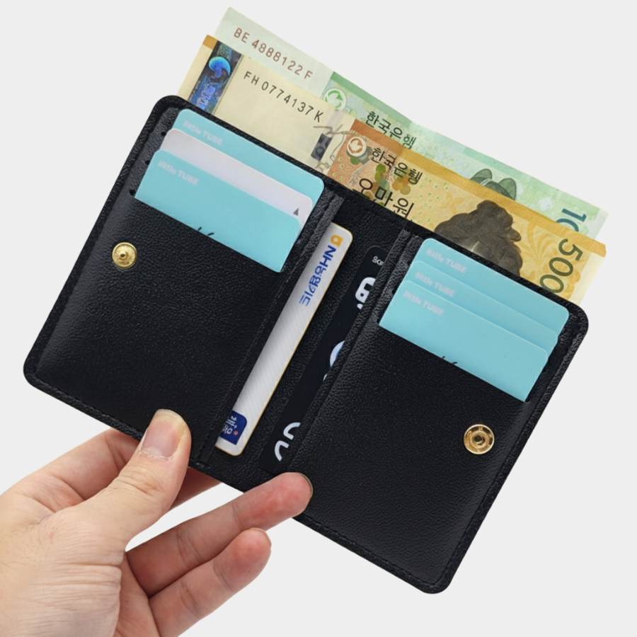 조이앤모어 미니카드지갑 심플 버튼 똑딱이 지갑 4,400원