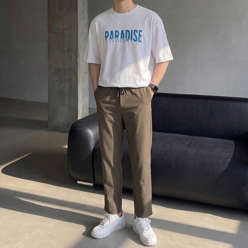 남자 세미 와이드 테이퍼드 핏 코튼 슬랙스 팬츠 26~34사이즈 11,900원