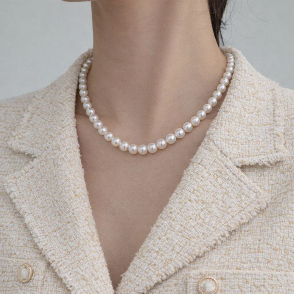 진주목걸이 클래식 스타일 데일리 화이트 스와로브스키 진주 6mm 8mm 10mm 28,000원