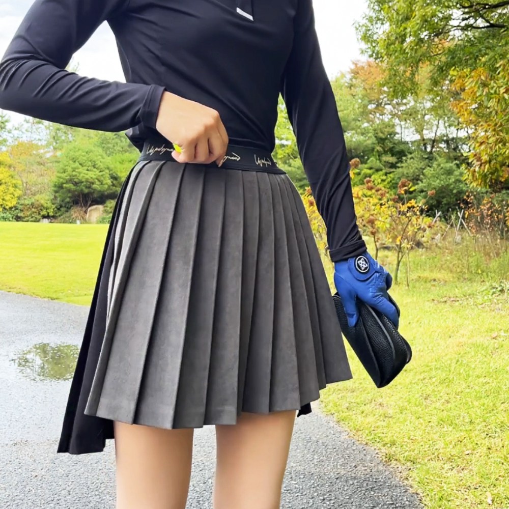 투솜 여성골프스커트 밴딩레터링 언발 골프스커트 봄 가을 주름 플리츠 여성 여자 골프 라운딩 스커트 치마바지 69,200원